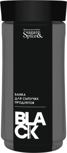Банка для сыпучих продуктов Sugar&Spice Black 1,1л, 10*10*21см