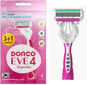 Станок для бритья Dorco Eve 4 женские с 4 лезвиями 4шт. 