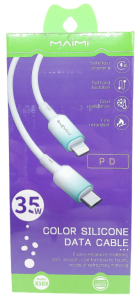 Кабель Type-C to Lightning, 35W, 1м, X103, белый "Maimi" в кор.