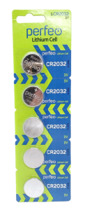 Батарейки Perfeo Lithium Cell CR2032, 3В, (ЦЕНА ЗА 5ШТ) блистер