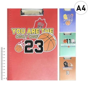 Планшет А4 А4 с линейкой Lakers, микс, картон 3мм
