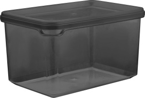 Банка для сыпучих продуктов Plast Team BLACK 0,55л прямоугольная, 12,5*8,5*7см