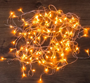 яяя Гирлянда 8м LED желт. 140л, белый провод
