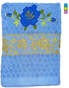 Полотенце махр., с рис. "Роза" 60*120см, микс