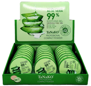 Пудра для лица 20гр "TANAKO" 24шт (ЦЕНА ЗА 1ШТ) алое вера