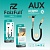 Кабель AUX FaizFull FX17, 3.5мм, 1.8м, угловой, пружинка, черный, в кор.