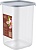 Банка для сыпучих продуктов Sugar&Spice Vanilla 1,2л 10*10*16см квадратная, с гибкой крышкой трюфель