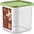 Банка для сыпучих продуктов Sugar&Spice Vanilla 0,8л 10*10*10см квадратная,с гибкой крышкой фисташка