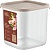 Банка для сыпучих продуктов Sugar&Spice Vanilla 0,8л 10*10*10см, квадратная, с гибкой крышкой латте