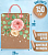 Пакет подарочный крафт 26x32x13см (craft L) Розы, 150г 