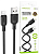 Кабель USB - Lightning, Borofone BX113, 2,4A силиконовый, 3м (чёрный)