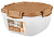 Контейнер для продуктов Sugar&Spice Wood герметичный 1л квадратный, 16,5*16,5*9см