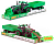 Машина Трактор с бортовым прицепом и ковшом 45*11*13см, ПОЛЕСЬЕ  инерц., пласт., "Прогресс" в сетке