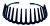 Ободок 13см, черн.