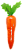 Морковь искусственная декор, 21см