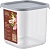 Банка для сыпучих продуктов Sugar&Spice Vanilla 0,8л 10*10*10см квадратная, с гибкой крышкой трюфель