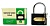 Замок AARP 75мм / 3 ключа, в кор.  цв. серый