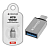 Переходник USB - Type-C, Deespi T01 OTG  (серый) блистер