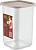 Банка для сыпучих продуктов Sugar&Spice Vanilla 1,2л 10*10*16см, квадратная, с гибкой крышкой латте