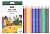 Карандаши "Hatber" Art-Time 18цв трехгранные, пластиковые, стираемые, картонная упаковка, европодв