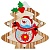 яяя Ёлочное украшение Елка. Marry Christmas 14*13,5см, деревянное, RGB подсветка, пакет