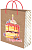 Пакет подарочный крафт 26x32x13см (craft L) Тортик, 150 г 